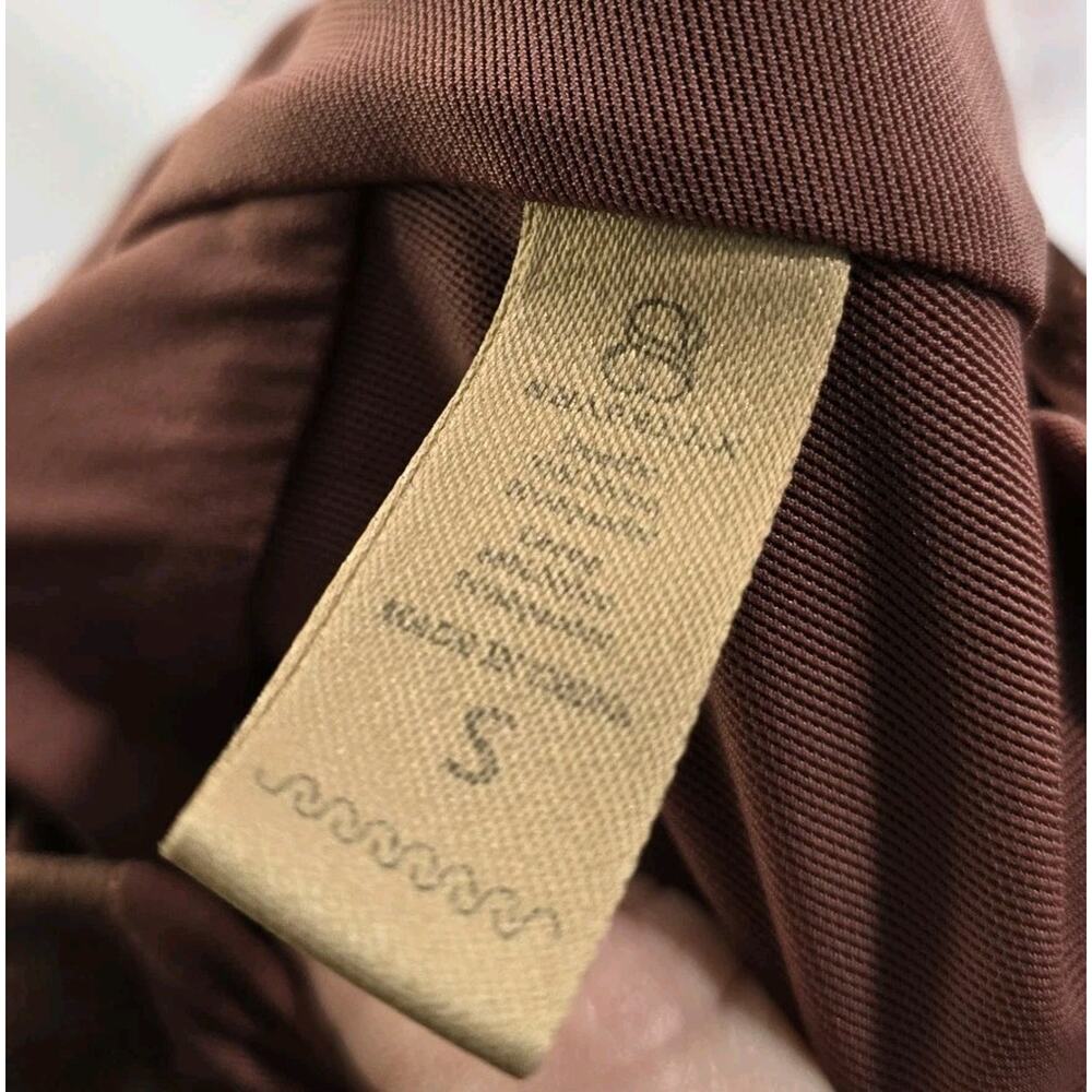 Shapellx Jumpsuit Womens Small Brown Crop Air Slim ElasticFuse Waistband Zip - Picture 3 of 16
